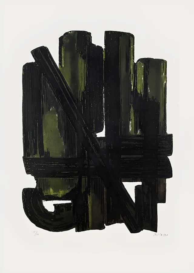 Eau-forte No. 8 - Pierre Soulages metal tablo