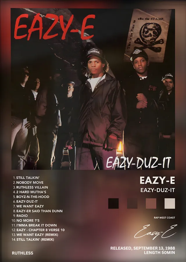 Eazy-E: Eazy-Duz-It metal tablo
