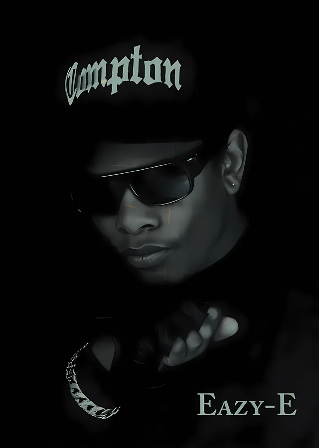 Eazy-E - Karanlıkta Compton metal tablo