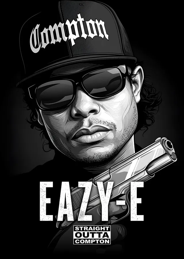 Eazy-E - Straight Outta Compton metal tablo