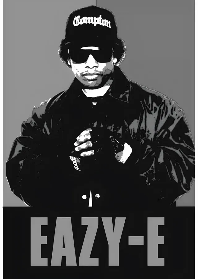 Eazy-E - Yüksek Kontrast Portre metal tablo