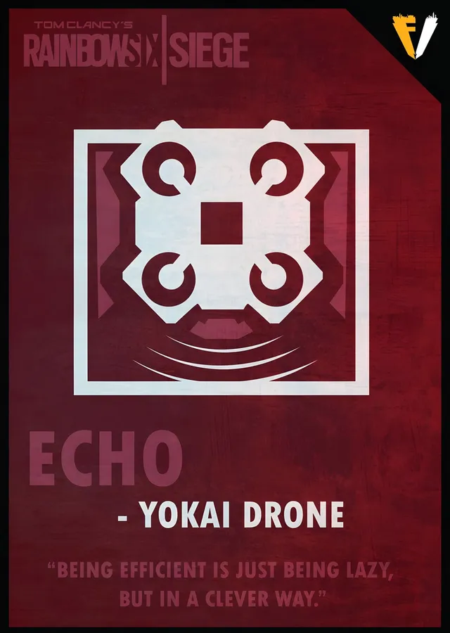 Echo: Yokai Drone - Rainbow Six Siege metal tablo