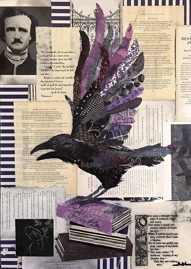 Edgar Allan Poe - Kuzgun Kolajı metal tablo