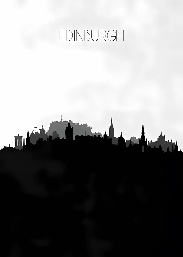 Edinburgh Silueti metal tablo