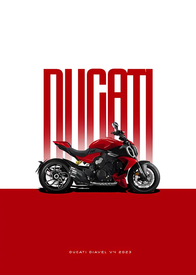 Ducati Diavel V4 metal tablo
