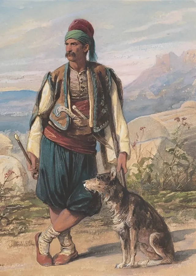 Efe ve Köpeği metal tablo
