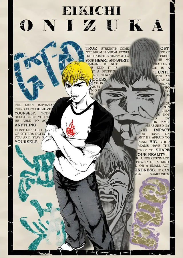 Eikichi Onizuka - GTO Kolaj metal tablo