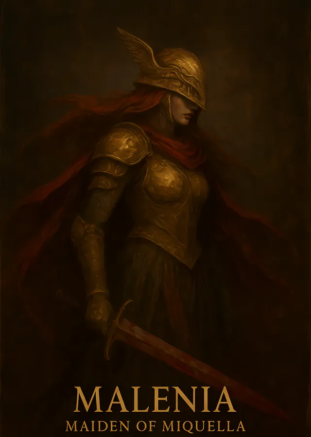 Elden Ring - Malenia Maiden of Miquella metal tablo