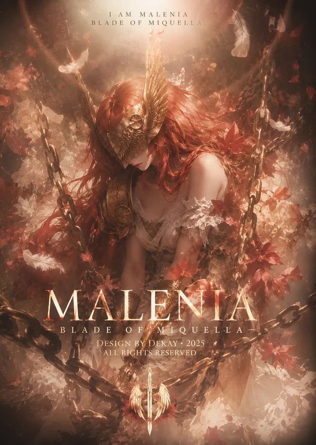 Elden Ring: Malenia, The Scarlet Bloom metal tablo