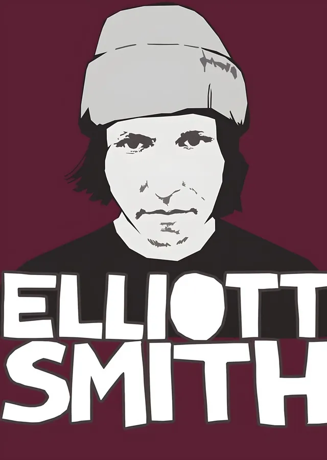 Elliott Smith - Bereli Stencil metal tablo