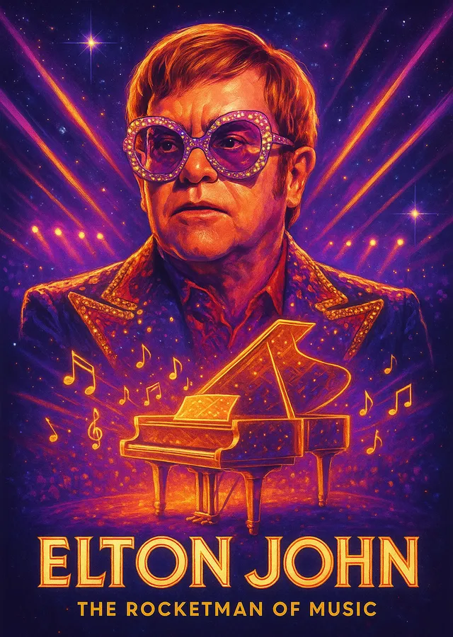 Elton John - The Rocketman of Music metal tablo