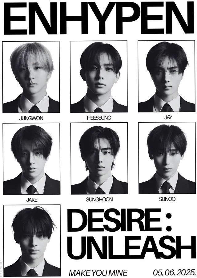 ENHYPEN - Desire: Unleash metal tablo