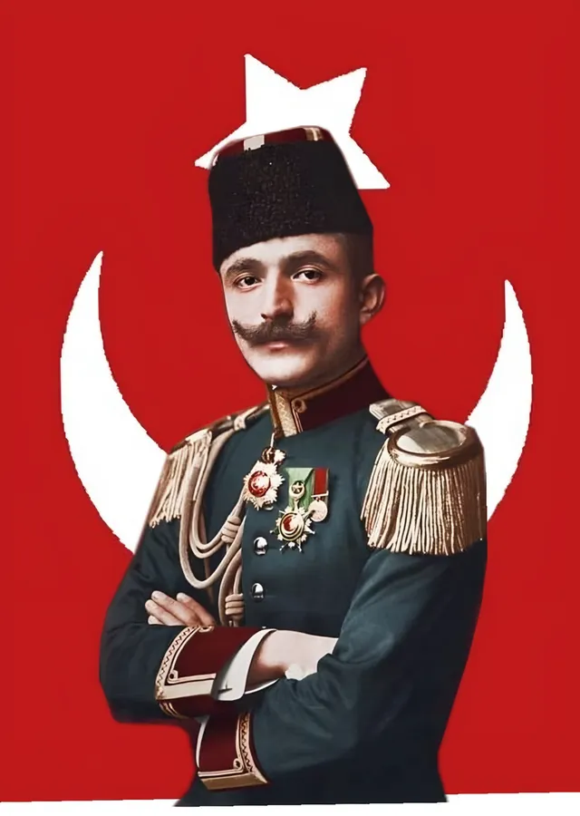 Enver Paşa - Ay Yıldız metal tablo