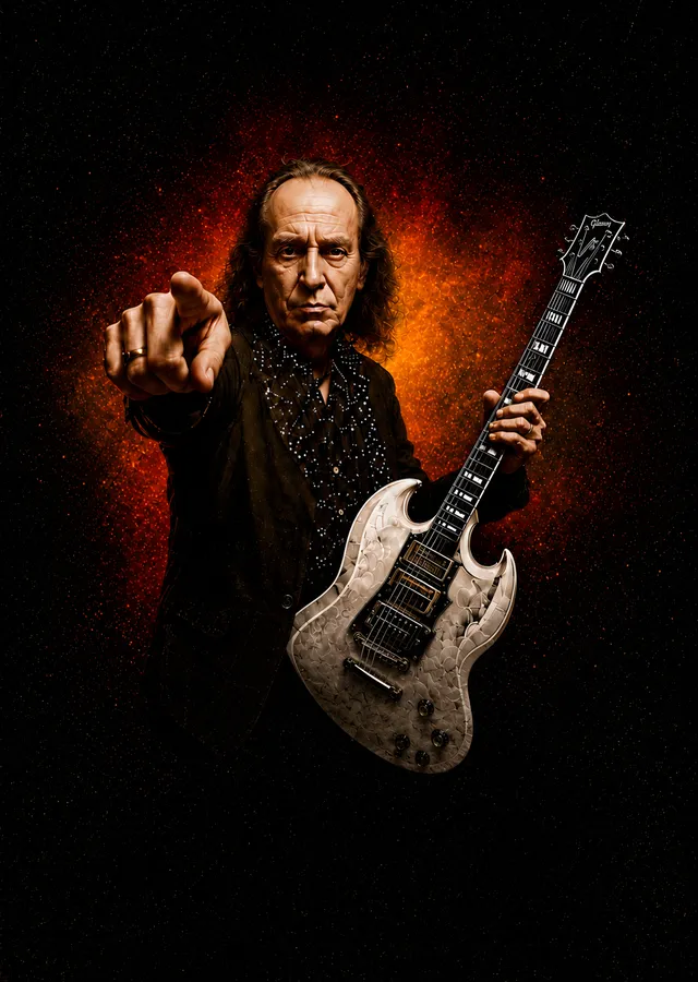 Erkin Koray - Beyaz Gitar metal tablo