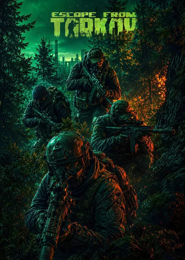Escape From Tarkov: Ormanda Nişancı Ekibi metal tablo
