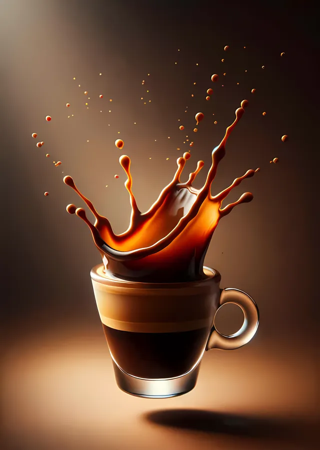 Espresso Sıçraması - Fincanda Donmuş An metal tablo