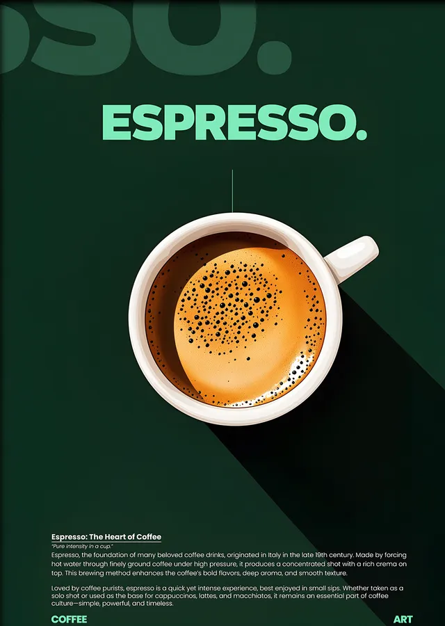 Espresso Koyu Yeşil Zemin metal tablo