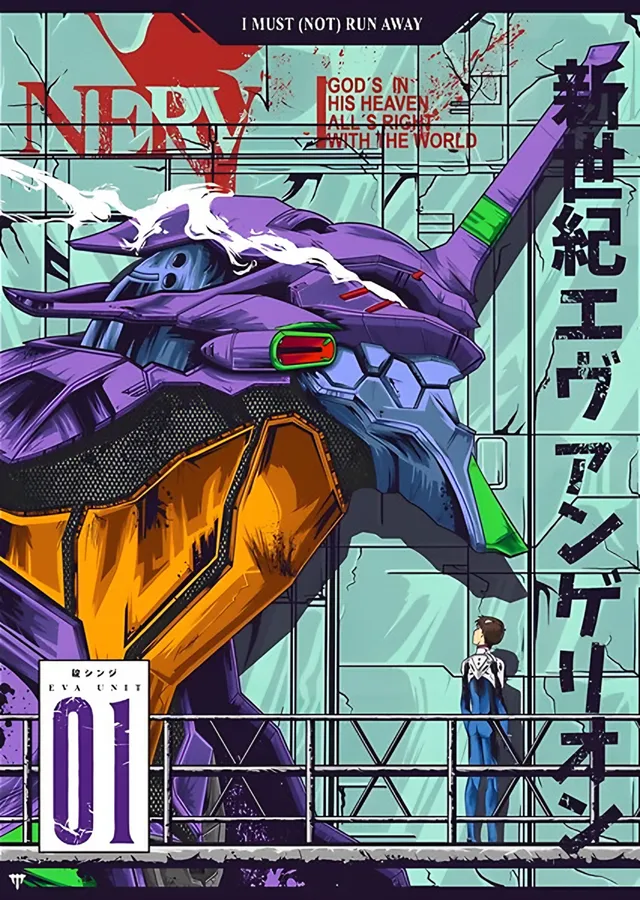 Evangelion - EVA-01 metal tablo