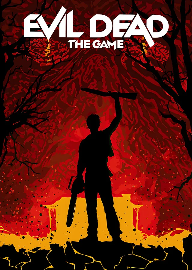 Evil Dead The Game: Kızıl Ormanda Silüet metal tablo