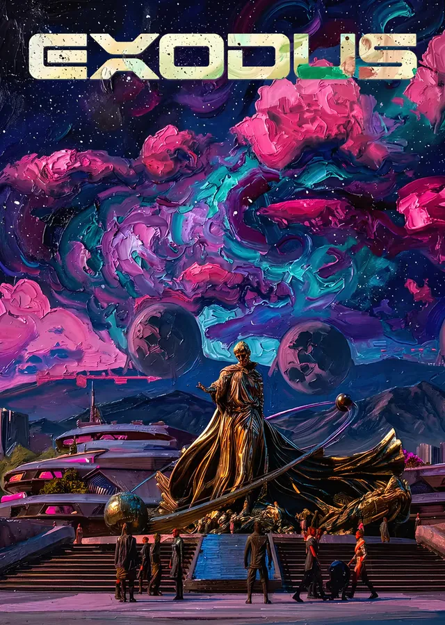 Exodus: Mor Nebulada Pelerinli Figür metal tablo