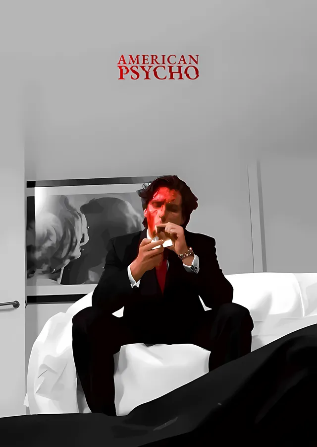 American Psycho metal tablo