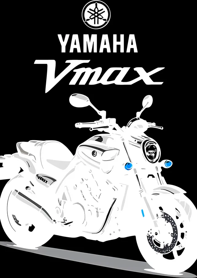 Yamaha VMAX - Çizgi Tasarım metal tablo