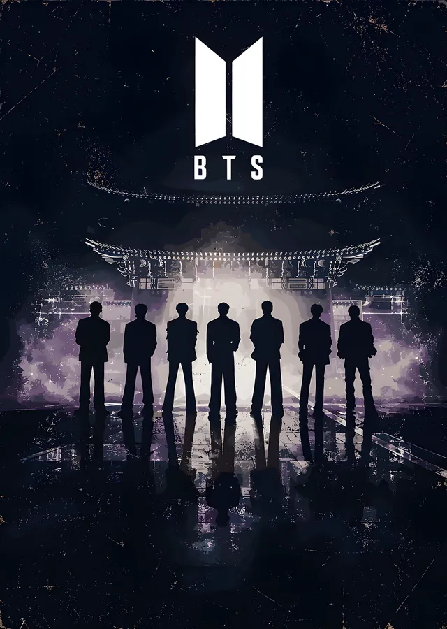 BTS: Sahne Silüetleri metal tablo