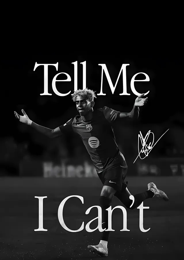 Lamine Yamal: Tell Me I Can't metal tablo