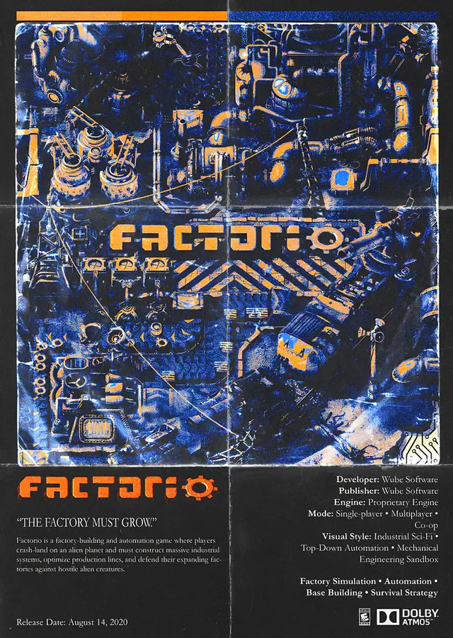 Factorio: Fabrika Şeması metal tablo
