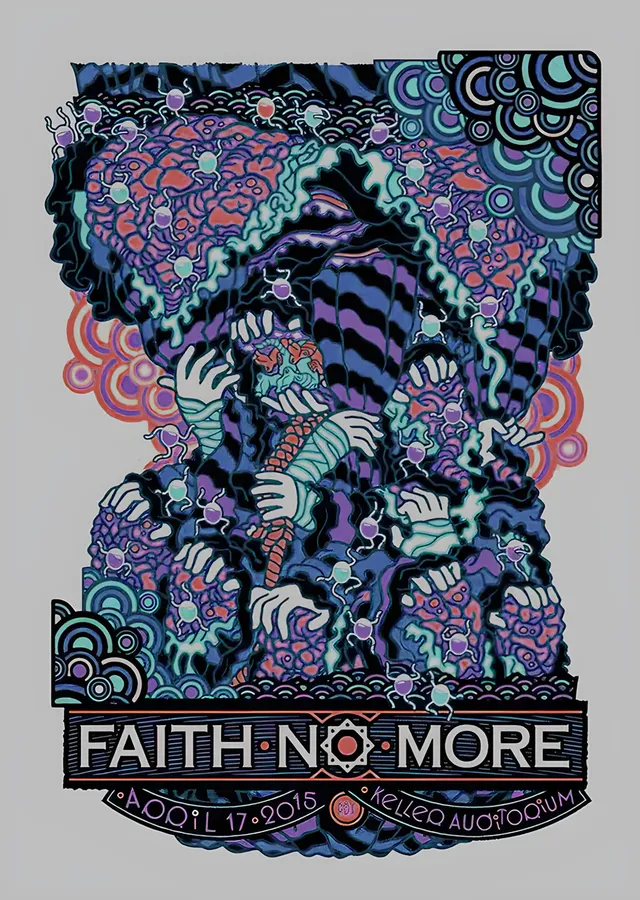 Faith No More - Chicago Konser Afişi metal tablo