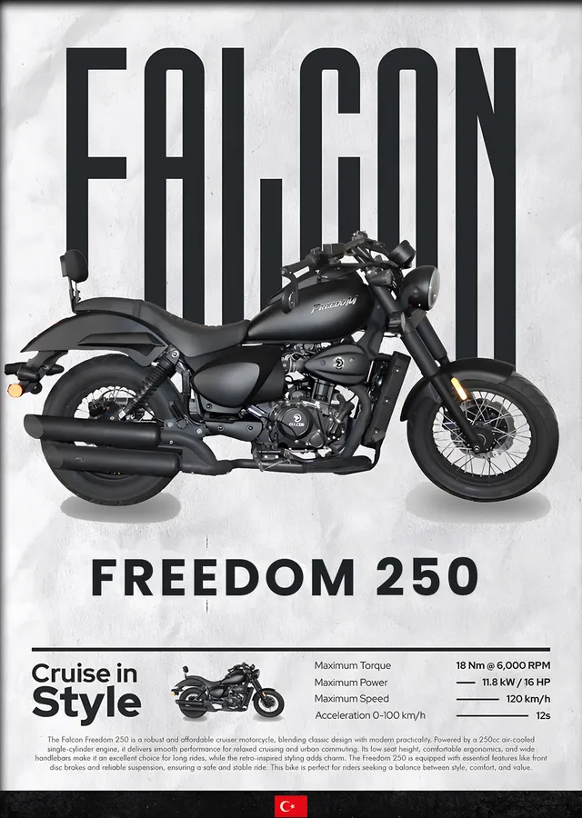 Falcon Freedom 250 metal tablo