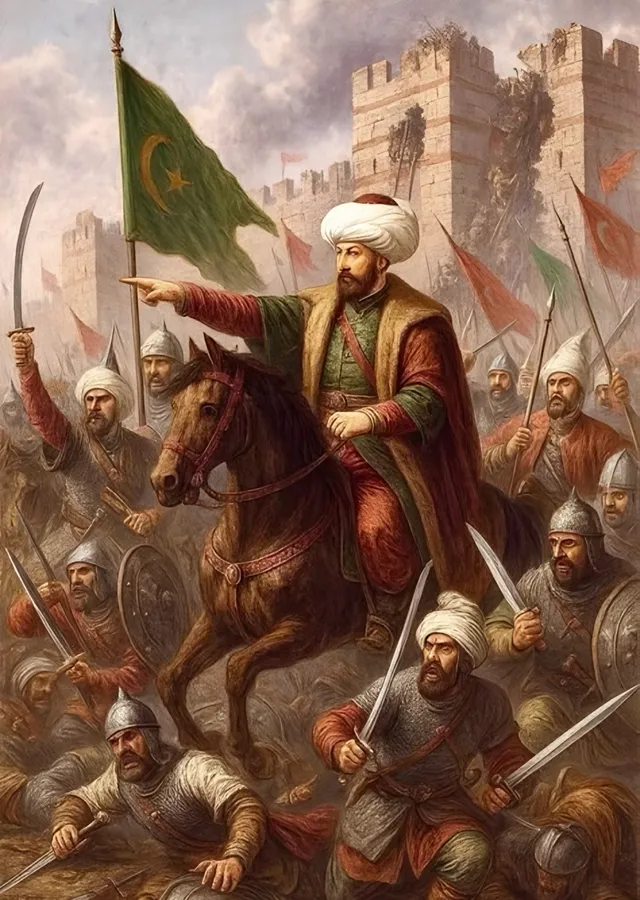 Fatih Sultan Mehmet Fetih Sahnesi metal tablo