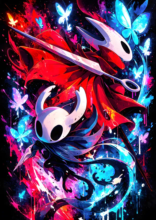 Hollow Knight: Renk Patlaması metal tablo