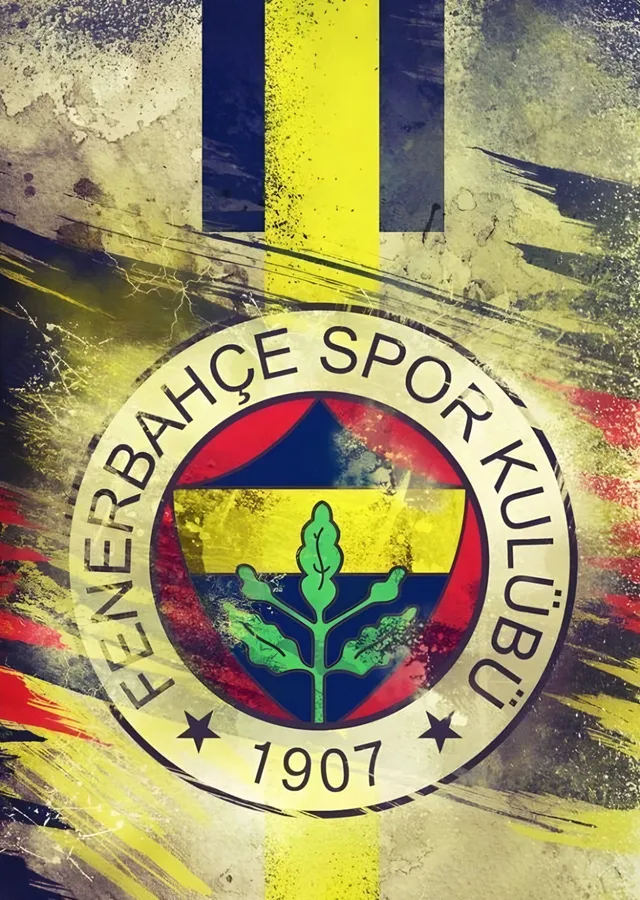 Fenerbahçe: Fırça Darbelerinde Kulüp Arması metal tablo