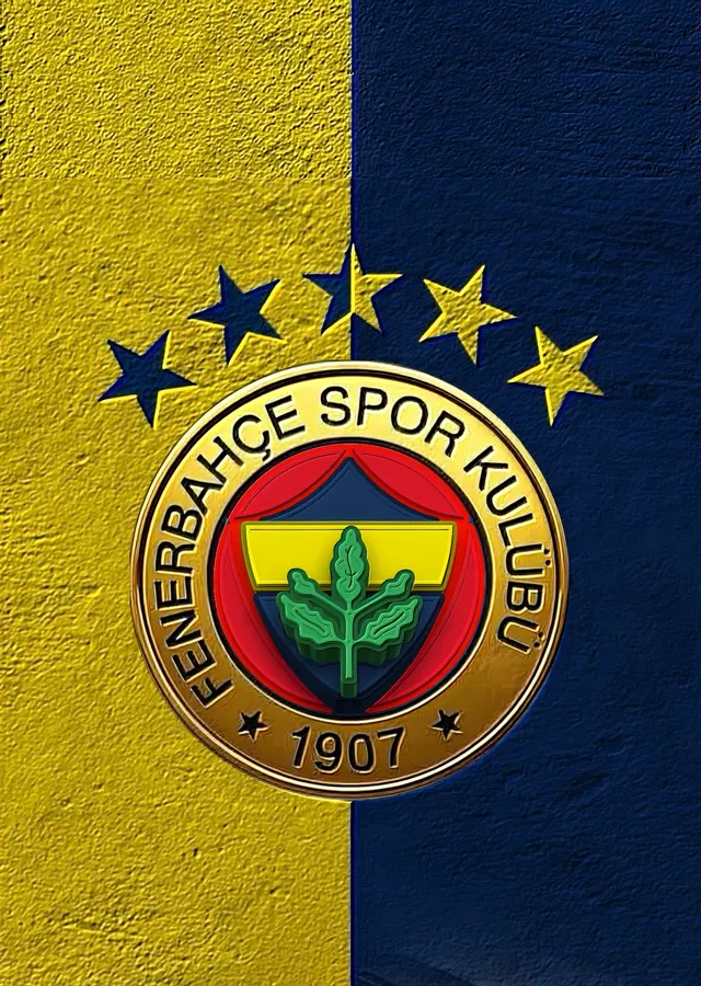 Fenerbahçe: Sarı Lacivert Duvarda Altın Arma metal tablo