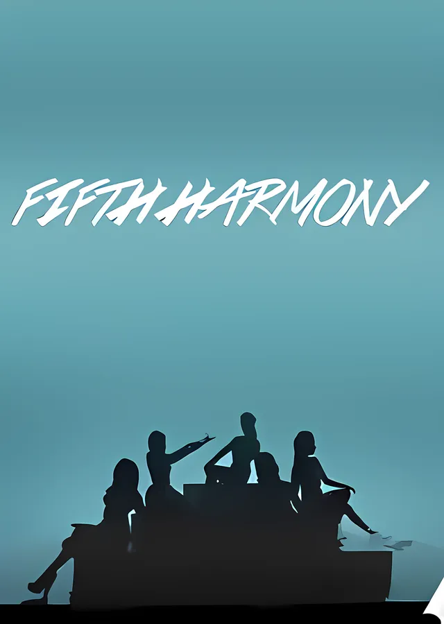 Fifth Harmony: Turkuaz Siluet metal tablo
