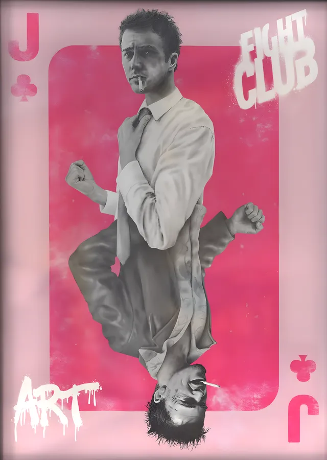 Fight Club (Oyun Kâğıdı) metal tablo