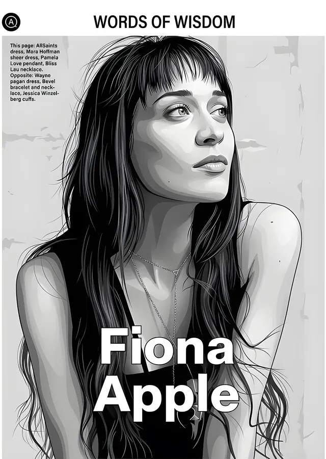Fiona Apple: Words of Wisdom metal tablo
