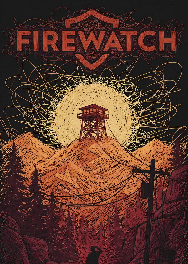 Firewatch: Altın Halkanın Önünde Kule metal tablo