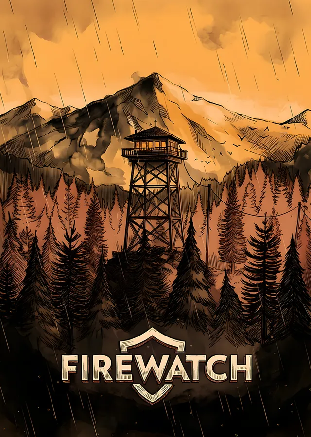 Firewatch: Turuncu Gökte Gözcü Kulesi metal tablo