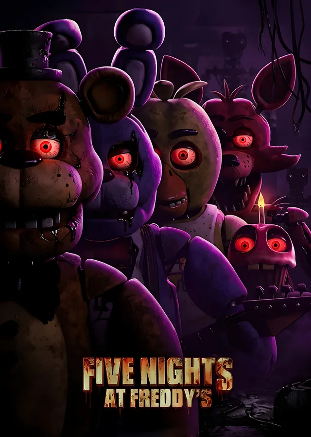 Five Nights at Freddy's: Kızıl Gözlü Animatronik Kalabalığı metal tablo