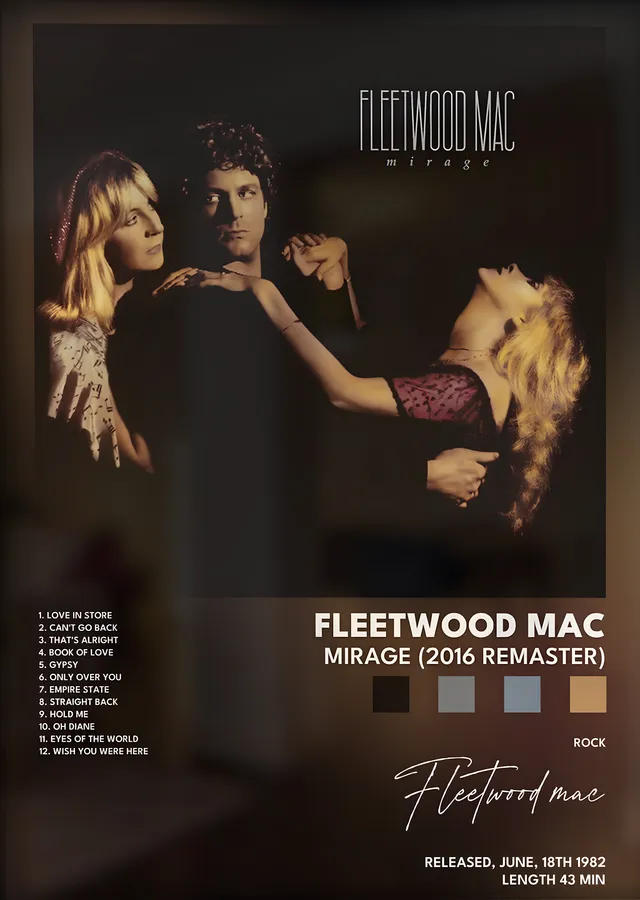Fleetwood Mac: Mirage metal tablo