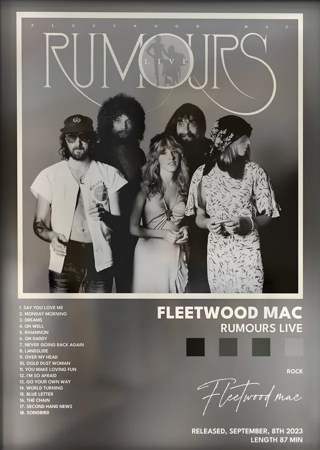 Fleetwood Mac: Rumours Live metal tablo