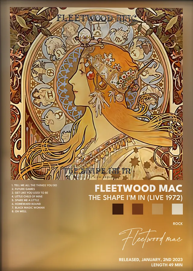 Fleetwood Mac: The Shape I'm In (Live 1972) metal tablo