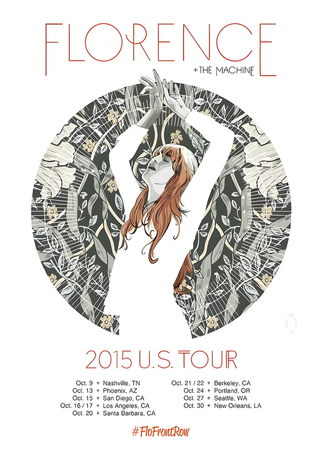 Florence and the Machine: 2015 U.S. Tour metal tablo