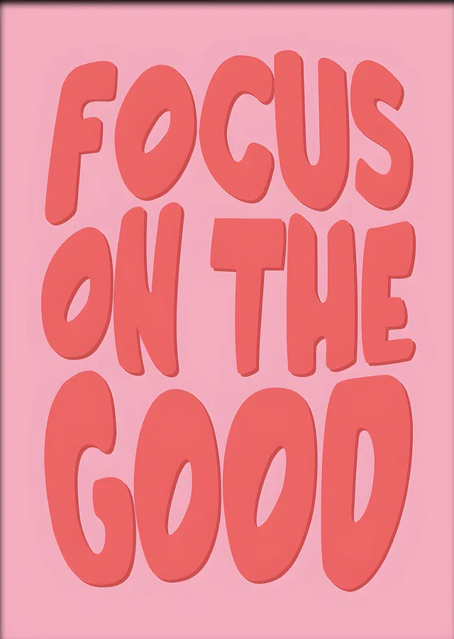 Focus On The Good Tipografi metal tablo