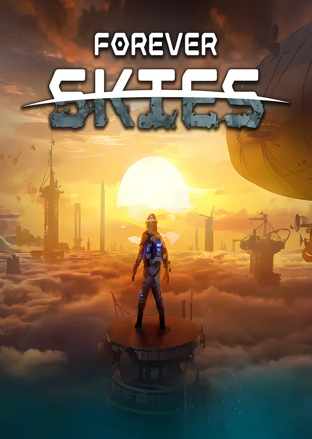 Forever Skies: Bulutların Üstünde Yalnız Figür metal tablo
