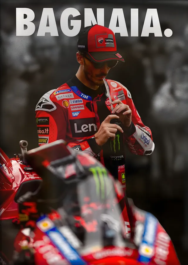 Francesco Bagnaia metal tablo