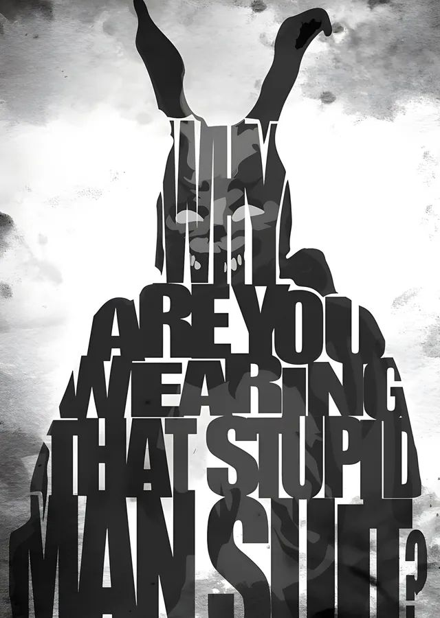 Donnie Darko - Frank Tipografi metal tablo