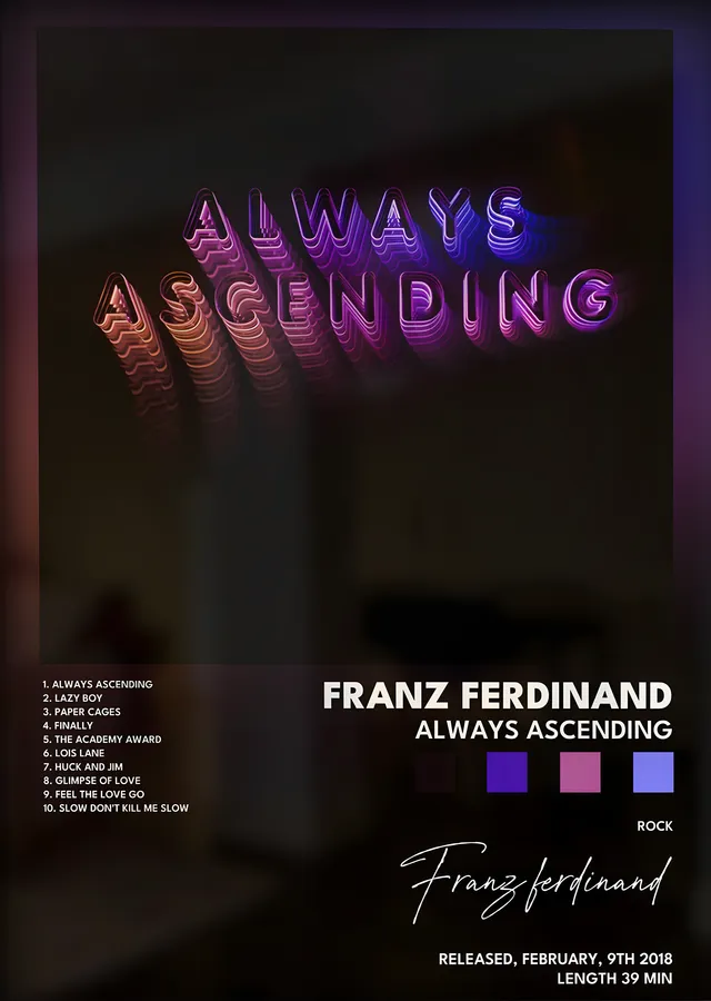 Franz Ferdinand: Always Ascending metal tablo